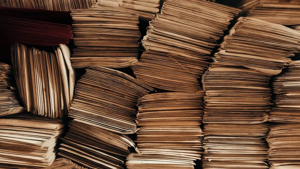 Stacks of brown envelopes and files